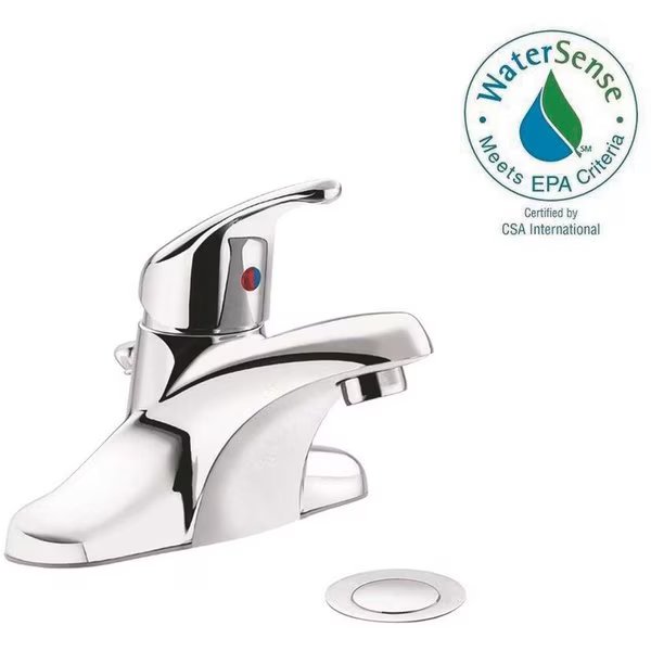 Cornerstone 4 in. Centerset Single-Handle Bathroom Faucet in Chrome, Cleveland Faucet Group, Mfr#: CA40710